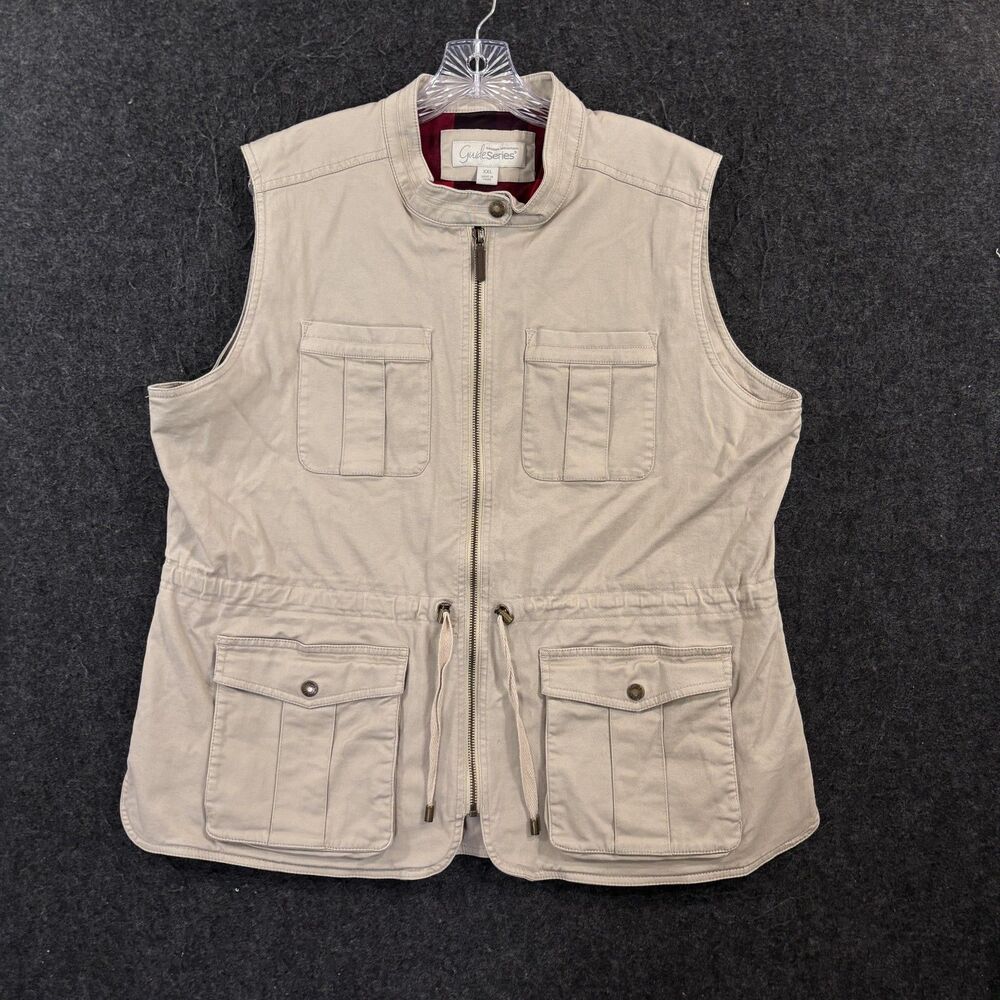 Gander Mountain Guide Series Vest Women's 2XL Khaki Canvas Utility Fishing